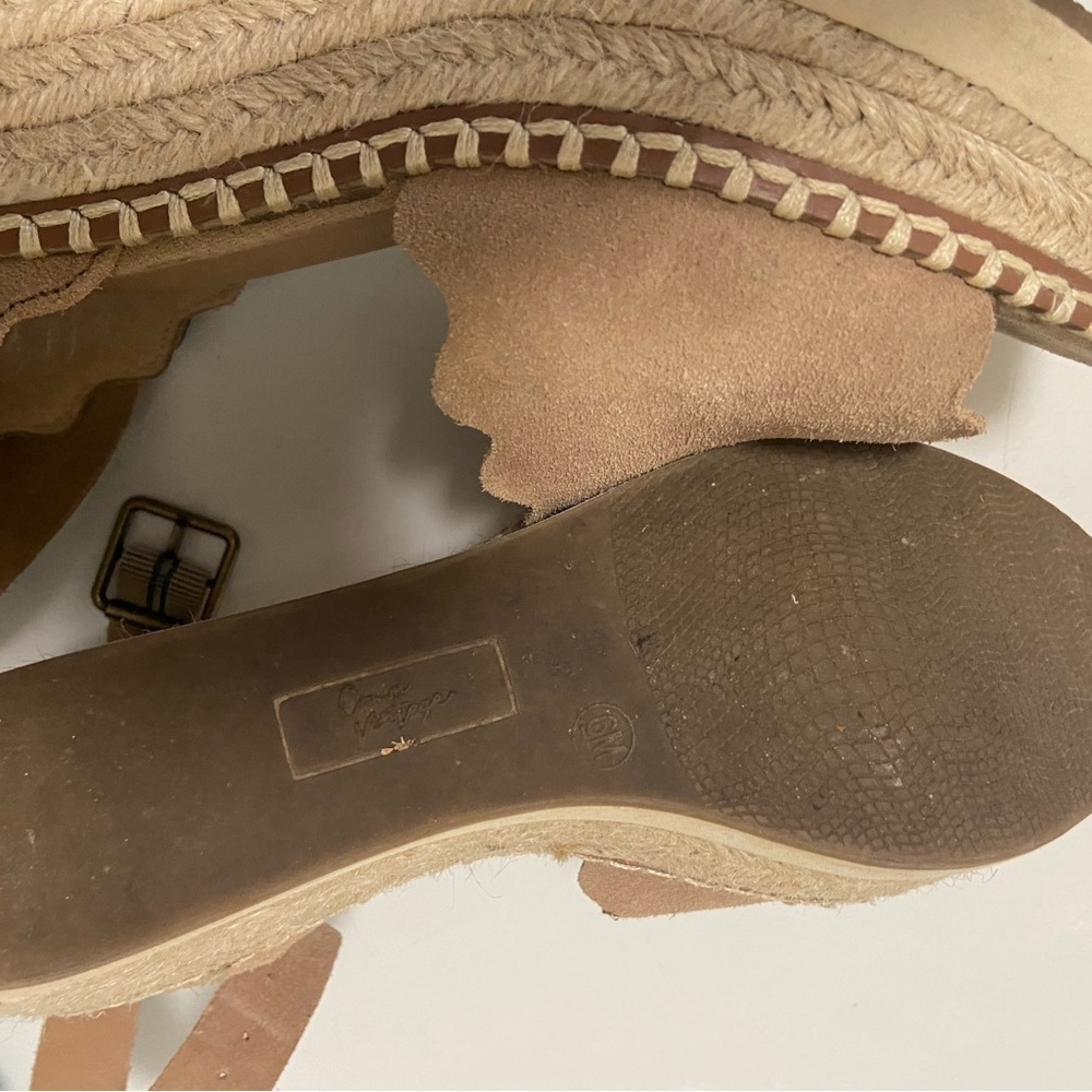 Crown Vintage size 6 Tan Wedge Shoes with Ankle Strap $69 - Picture 10 of 10